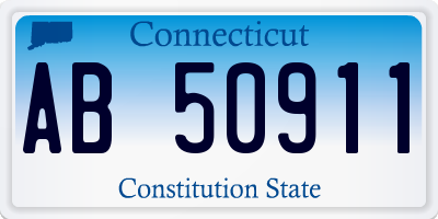 CT license plate AB50911