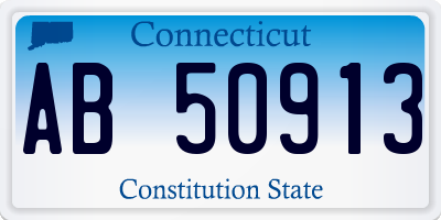 CT license plate AB50913