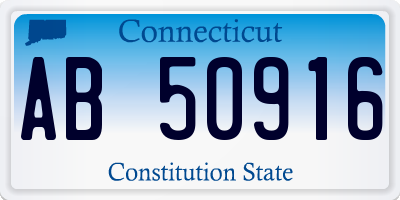 CT license plate AB50916