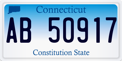 CT license plate AB50917