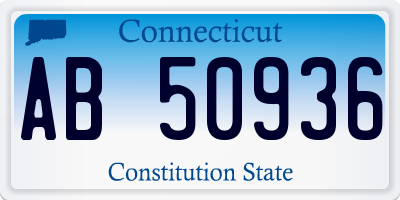 CT license plate AB50936