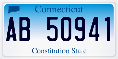 CT license plate AB50941