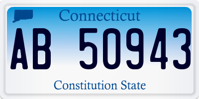 CT license plate AB50943