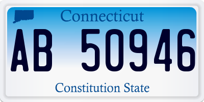 CT license plate AB50946