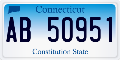 CT license plate AB50951