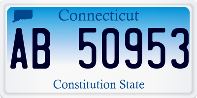 CT license plate AB50953