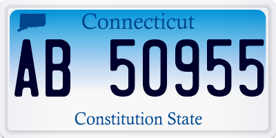 CT license plate AB50955