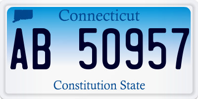 CT license plate AB50957