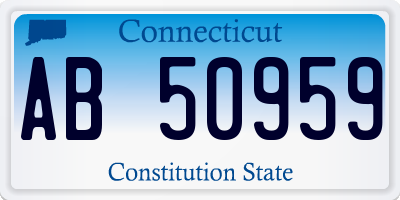 CT license plate AB50959