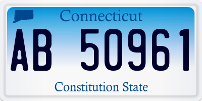 CT license plate AB50961