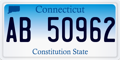 CT license plate AB50962