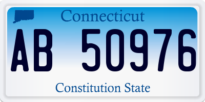 CT license plate AB50976