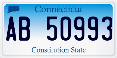CT license plate AB50993