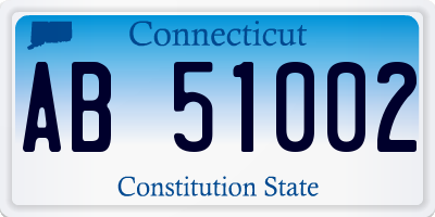 CT license plate AB51002