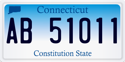 CT license plate AB51011