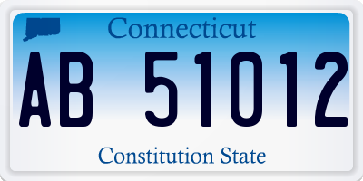 CT license plate AB51012