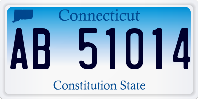 CT license plate AB51014