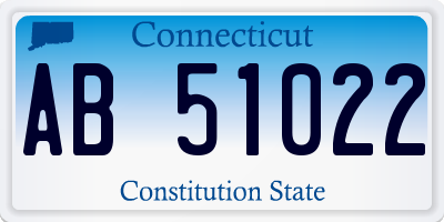 CT license plate AB51022