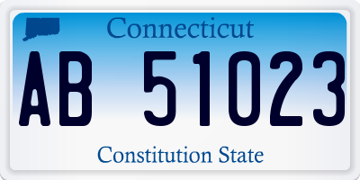 CT license plate AB51023