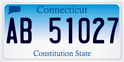 CT license plate AB51027