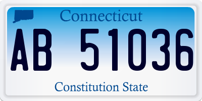 CT license plate AB51036