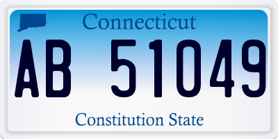 CT license plate AB51049