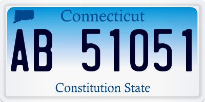 CT license plate AB51051