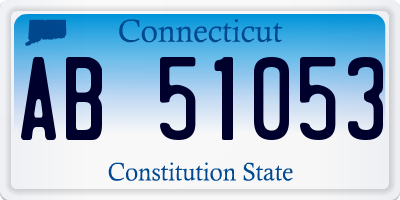 CT license plate AB51053