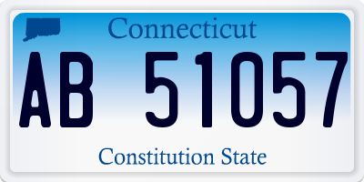 CT license plate AB51057