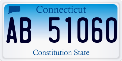 CT license plate AB51060