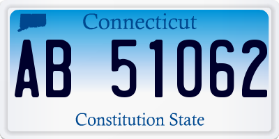 CT license plate AB51062