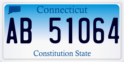 CT license plate AB51064