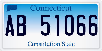 CT license plate AB51066