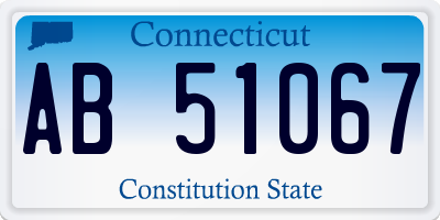 CT license plate AB51067