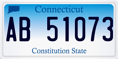 CT license plate AB51073