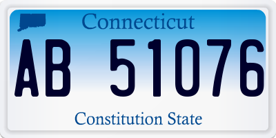 CT license plate AB51076