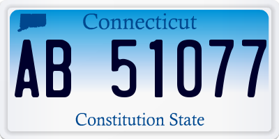 CT license plate AB51077