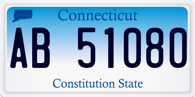 CT license plate AB51080