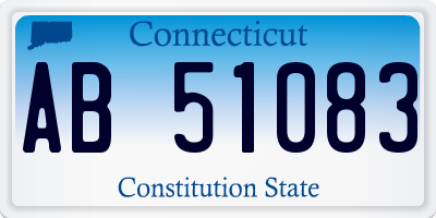 CT license plate AB51083