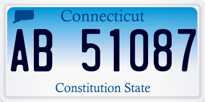 CT license plate AB51087