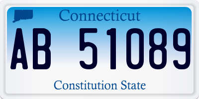 CT license plate AB51089