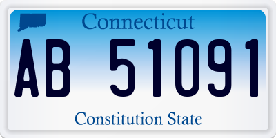 CT license plate AB51091