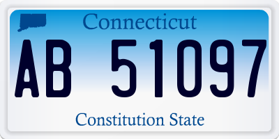 CT license plate AB51097