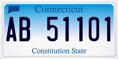 CT license plate AB51101