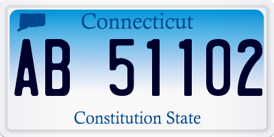 CT license plate AB51102