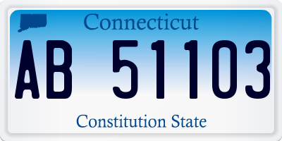CT license plate AB51103