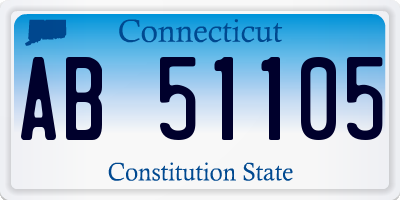 CT license plate AB51105