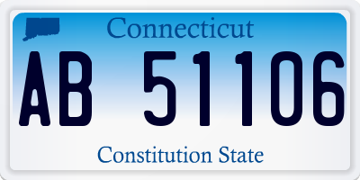 CT license plate AB51106