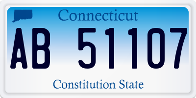 CT license plate AB51107