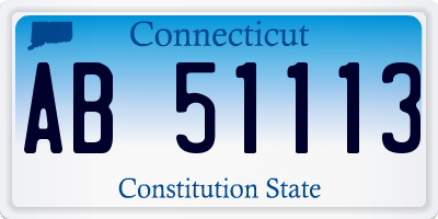 CT license plate AB51113